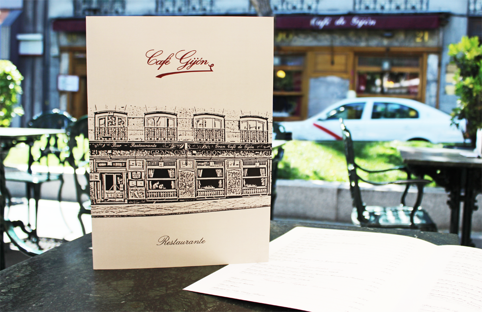 Carta Restaurante Café Gijón.