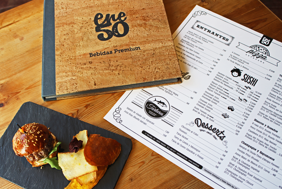 Cubiertas Carta Restaurante y Carta Bebidas Premium