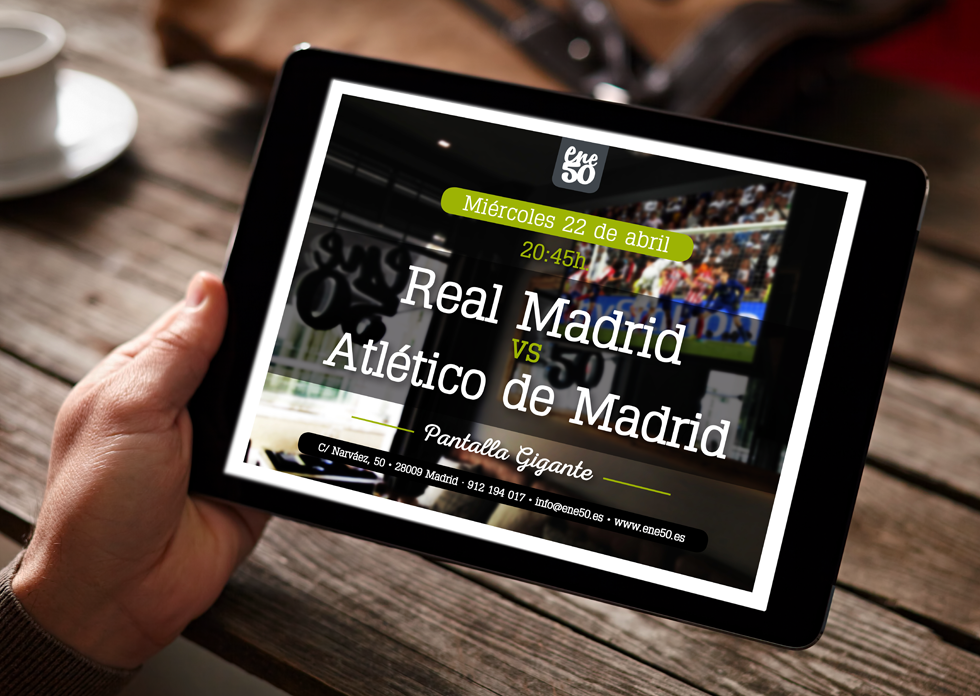 Creatividad Día de Fútbol en Ene50 para Redes Sociales