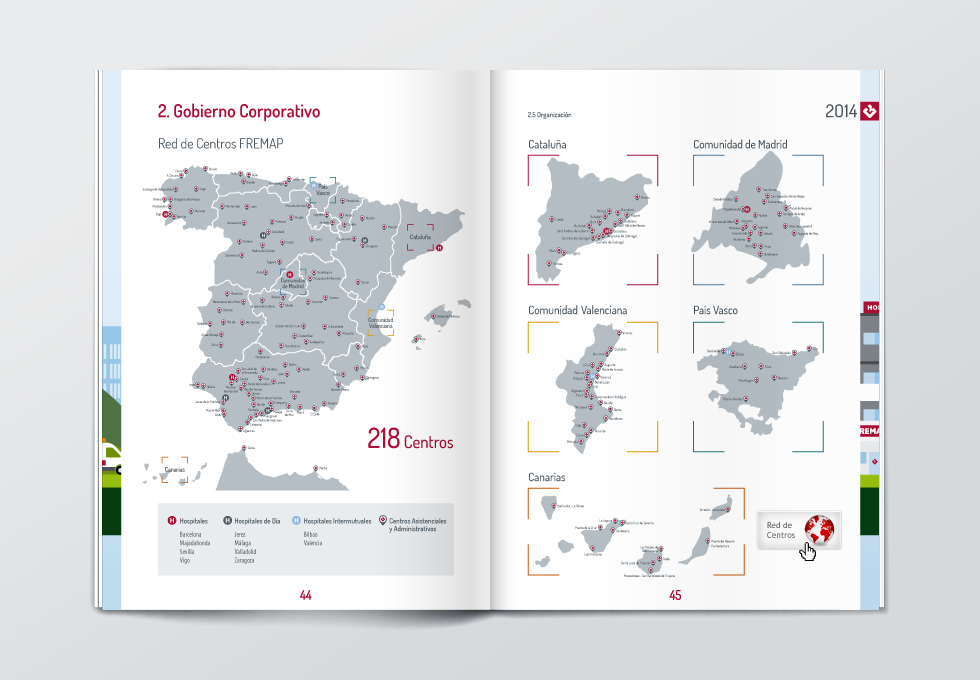 Doble página Red de Centros Informe Anual 2014 Fremap