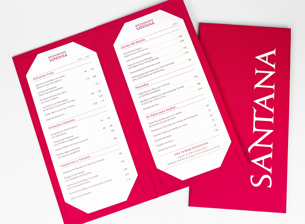 Interior actualizable Carta Restaurante