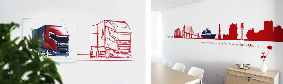 Decoración Oficinas Scania Hispania Despacho y Sala de Reuniones